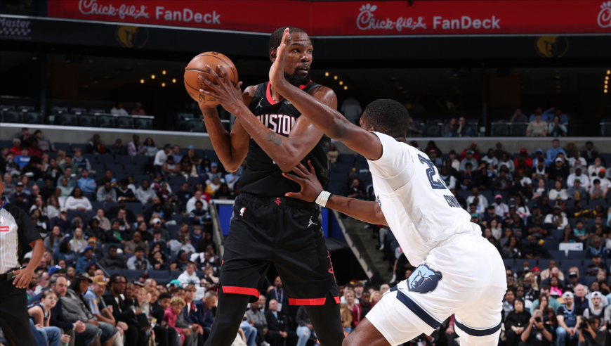 生涯最轻松时刻？火箭杜兰特vs灰熊11分5助攻：仅18中5也轻松获胜