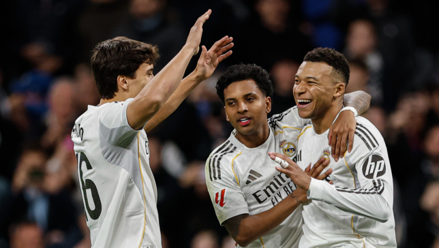 皇马2-0塞维利亚全场集锦：姆巴佩点射建功 贝林厄姆破门