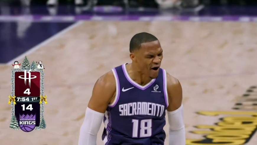 看不起谁呢！威少被放空连中三分激情嘲讽 独得8分率队14-4