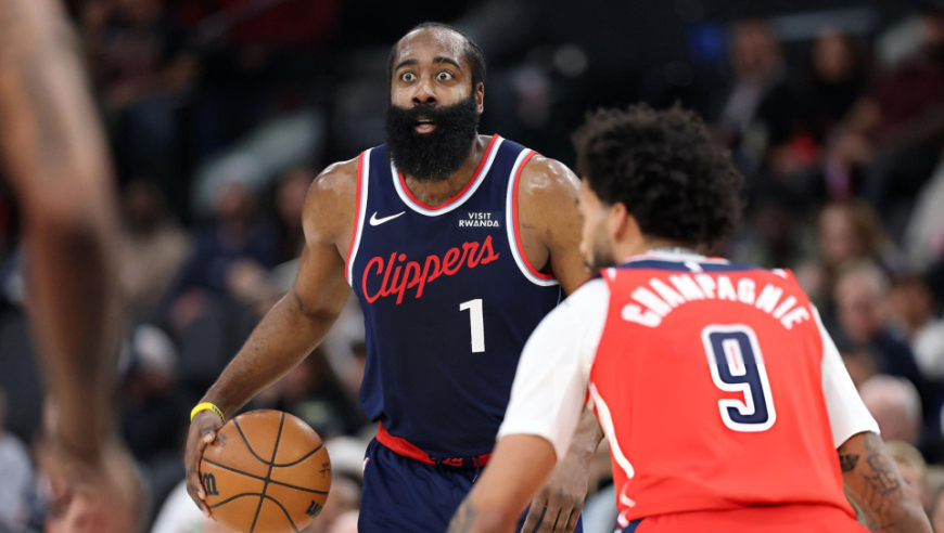 快船四连胜+13战11胜！小卡33分哈登17中5 距附加赛区仅半个胜场