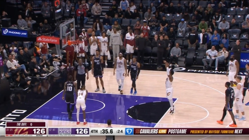 刺激！骑士vs国王决胜时刻：哈登最后时刻连飙2记三分逆转比赛