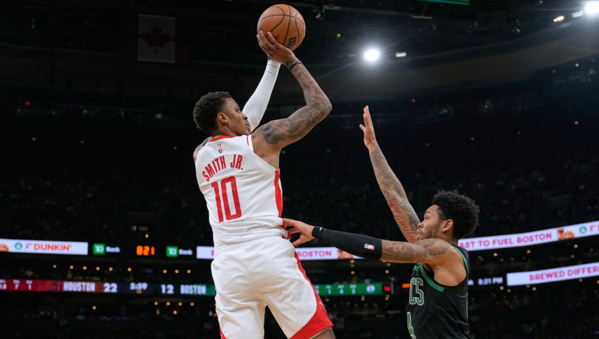 防守大闸！小史密斯12+6+4帽集锦：迎面大帽布朗助阿门暴扣