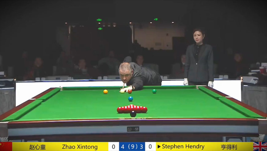 体坛记忆｜赵心童表演赛无敌准度冲击147，亨得利台下全程欣赏赞叹