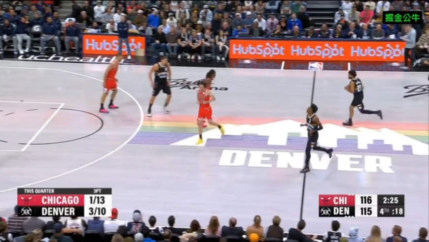 全场起立观看！掘金公牛最后2分钟，两队互飙关键球战至最后一秒