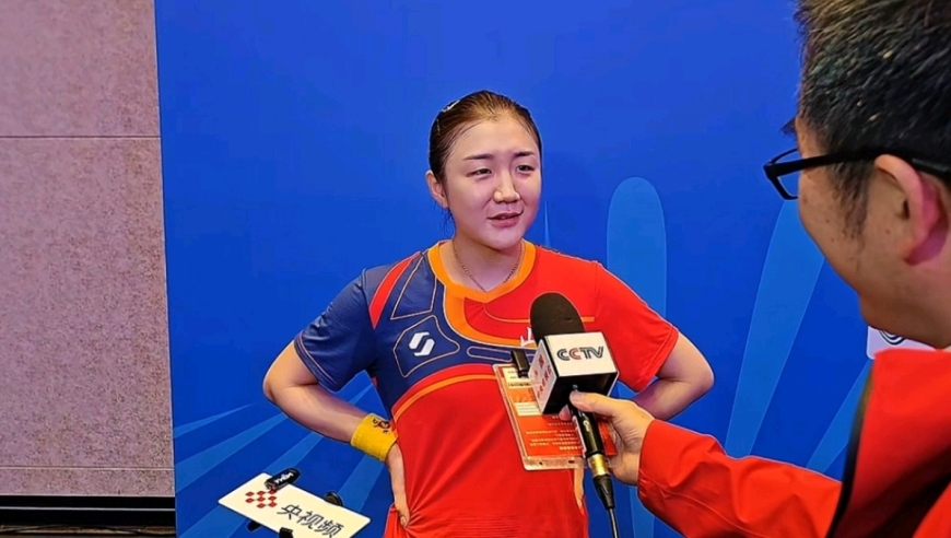 陈梦回应逆转战胜蒯曼：跟她打成任何局面都能接受，打入半决赛已经很棒了