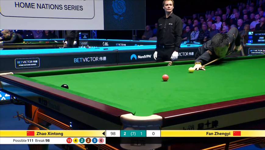 这是世界第5的实力！手感烫到冒烟，赵心童111分丝滑清台