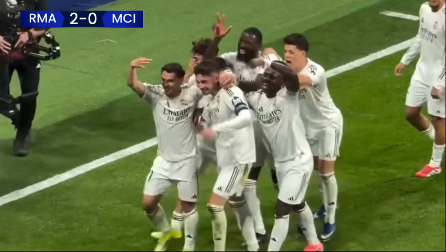 多角度实拍：巴尔韦德半场帽子戏法伯纳乌全场气氛嗨爆，维尼修斯失点与瓜迪奥拉一起郁闷