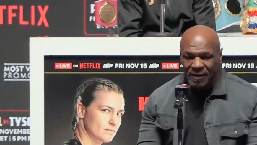 体坛记忆｜泰森vs杰克保罗发布会现场！保罗戴钻石尖刺耳套挑衅泰森！