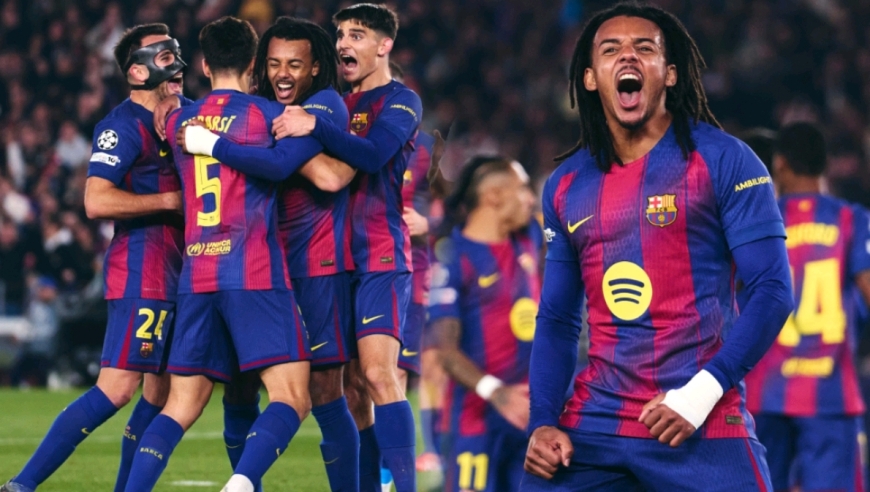 咆哮版解说巴萨2-1法兰克福：亚马尔拉什福德助攻，孔德头槌双响