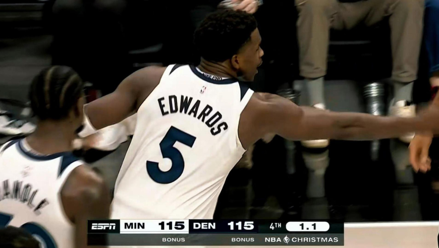 神剧情！约基奇两罚全中掘金领先三分 爱德华兹三分绝平进入加时赛