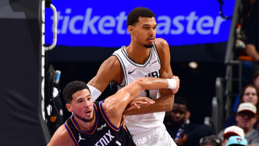 NBA常规赛：马刺负太阳吞首败 文班亚马9分9板4帽布克28+13