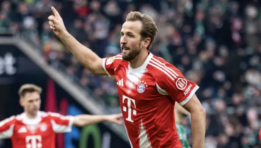 德甲：拜仁3-0客胜不莱梅 凯恩3分钟梅开二度 格雷茨卡破门