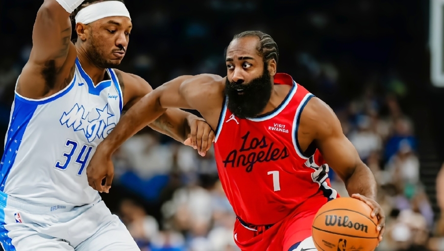 哈登空砍31+5+8，三节被迫打卡下班，快船101-129不敌魔术，近10战9负！