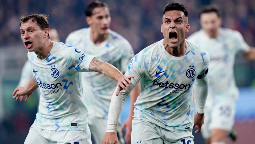 登顶意甲！国米2-1热那亚取3连胜：劳塔罗传射建功比塞克赛季首球