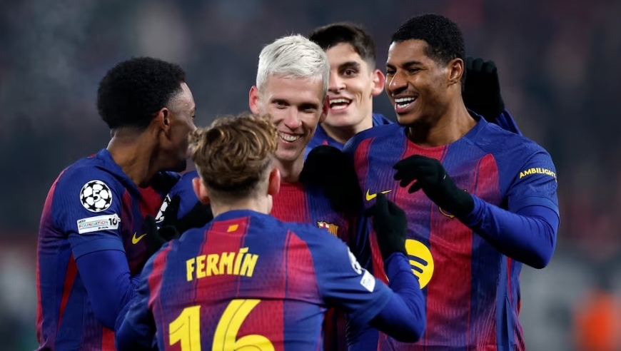 欧冠|巴萨4-2逆转布拉格斯拉维亚集锦：莱万送乌龙+建功救赎