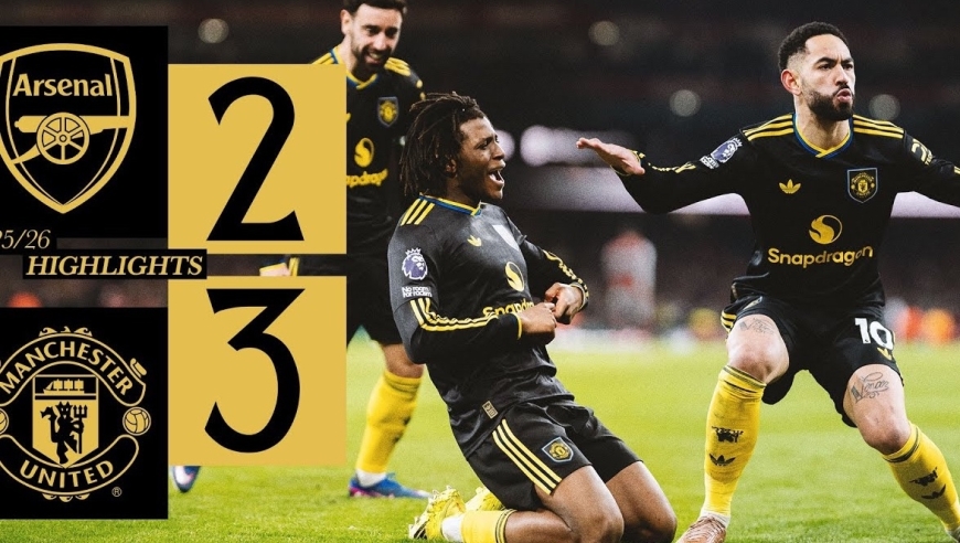 太疯狂！慢镜看红魔世界波逆转绝杀全场沸腾，曼联3-2阿森纳