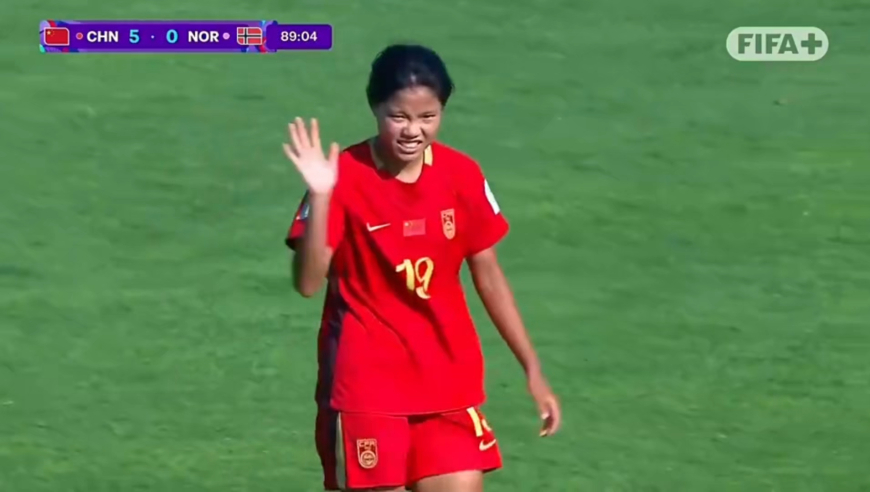 U17女足世界杯中国小将降维打击：5分钟两度一条龙挪威根本拉不住