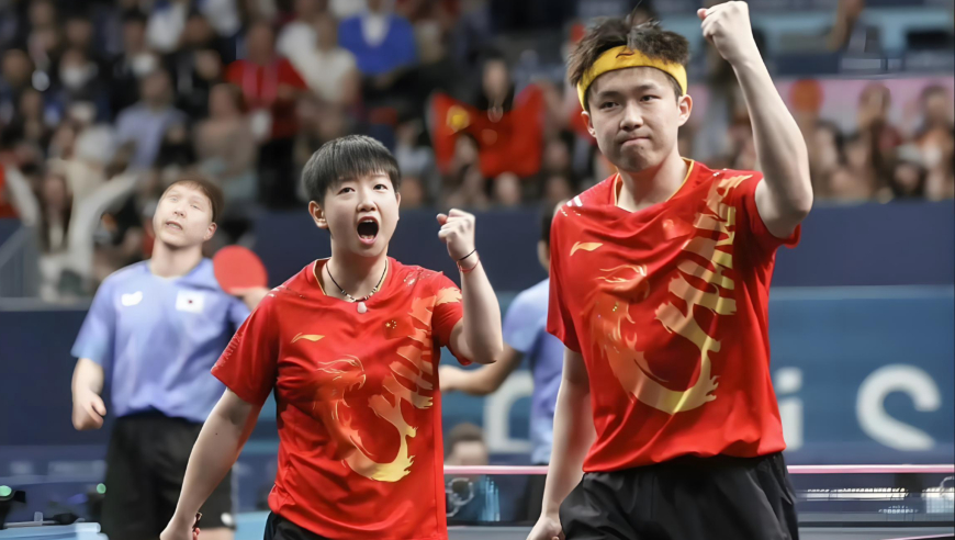 体坛记忆｜中国乒乓霸气，孙颖莎王楚钦完美发挥，对手无奈怒砸球拍