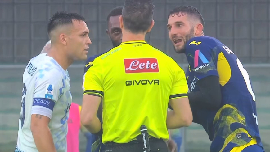 国米逃红牌？防线最后一人放铲破坏单刀只染黄，对手集体抗议