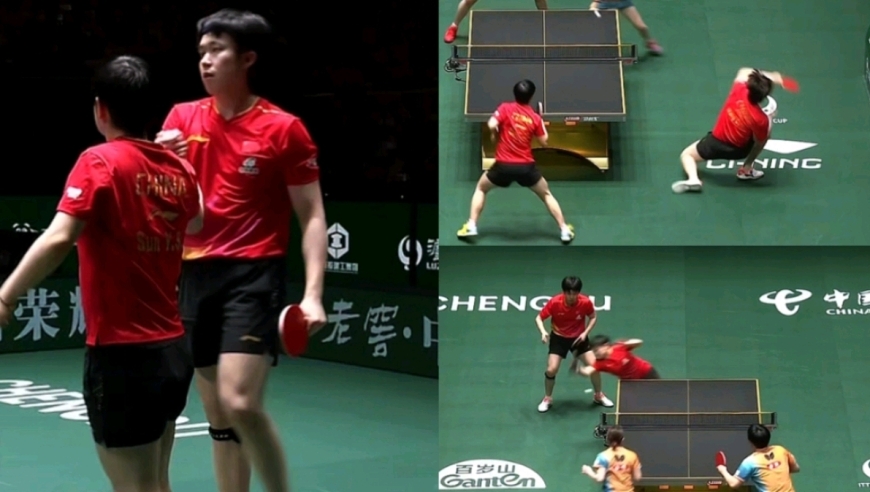 打疯了！孙颖莎王楚钦碾压式进攻让日本队无奈，“海底捞月”及全台进攻太精彩