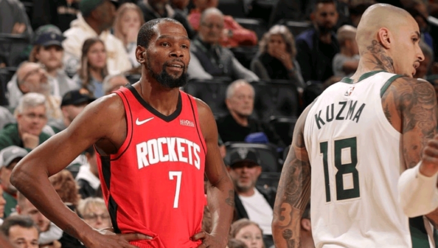 死神降临！杜兰特申京合砍54分，火箭14分逆转雄鹿取关键胜利！