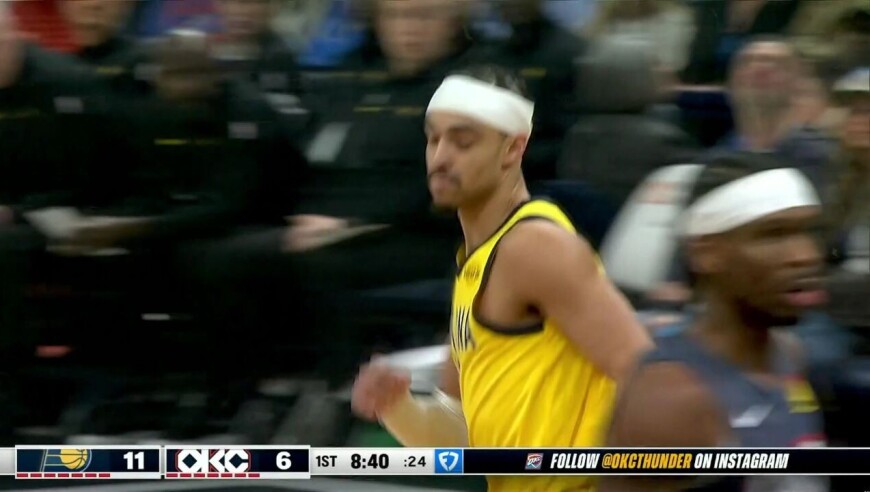 【集锦】步行者117-114雷霆  亚历山大空砍47分难阻步行者终止连败