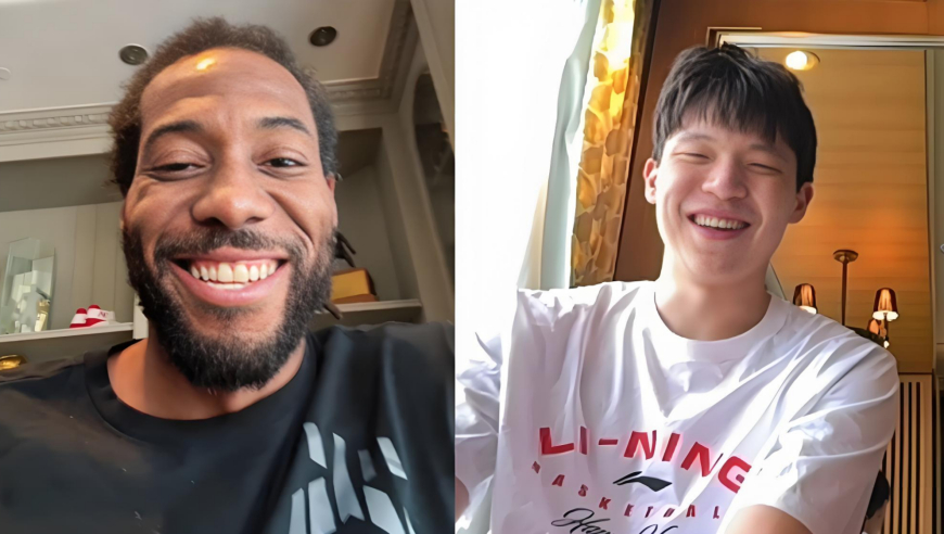 杨瀚森和小卡连线欢乐多：小卡想学说中文垃圾话，两人笑声太魔性