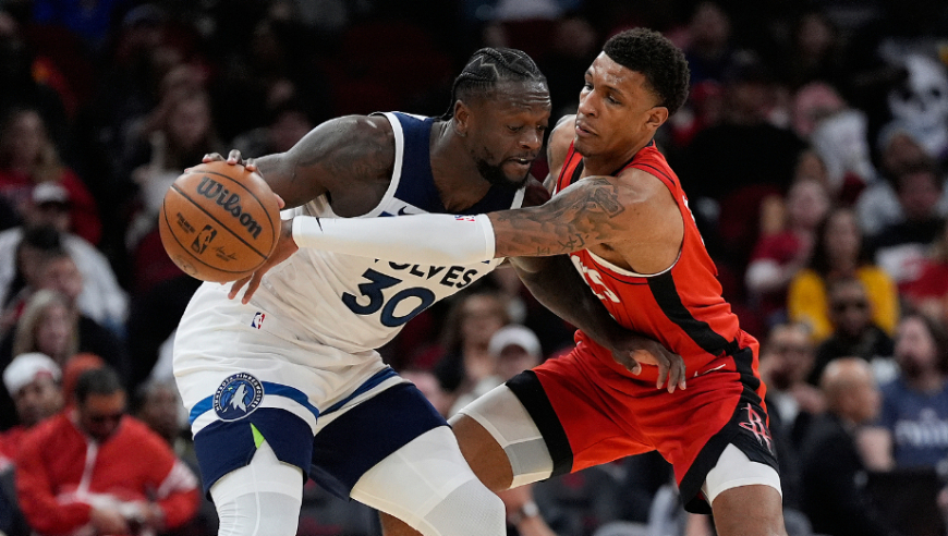 森林狼兰德尔vs火箭39分集锦：末节10分带队反扑+生死时刻铁血上篮