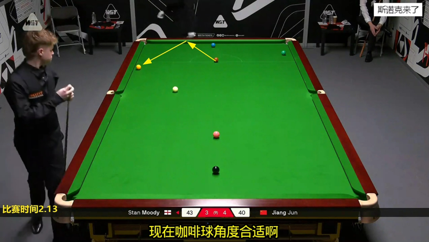 2026世界公开赛，赛点局即将赢球，江俊搞笑操作逗笑全场