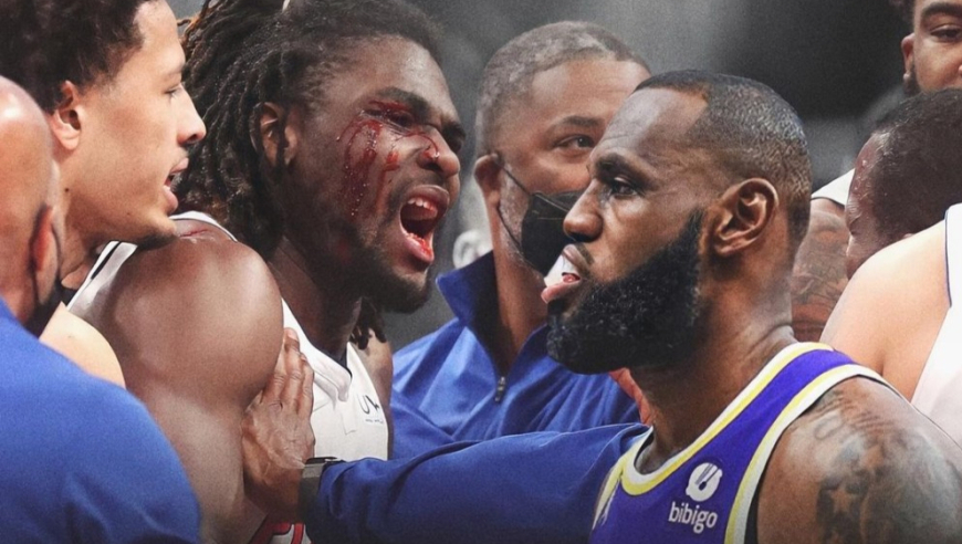 NBA那些失去理智的瞬间：库里怒摔牙套要揍裁判 詹姆斯被追着打
