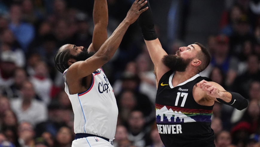 哈登vs掘金25分9助攻集锦：两分钟连轰11分+快船全队最高分燃尽了