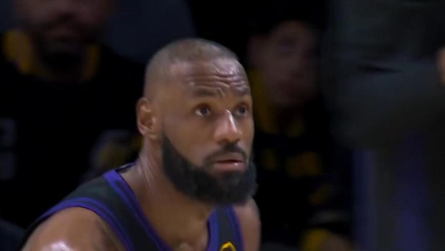 双状元天赋！詹姆斯接传球命中三分+空接助攻艾顿轮番打击爵士