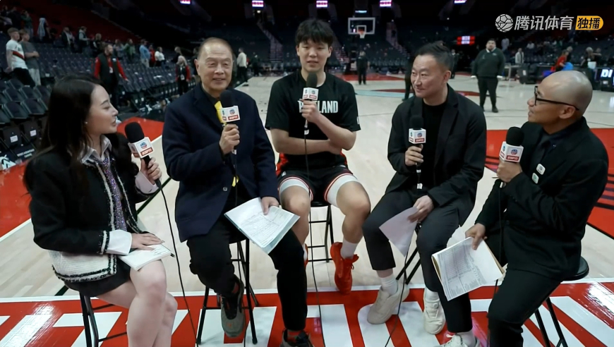 杨瀚森赛后吐露！开拓者首胜后进行了泼水庆祝 克林根也会鼓励自己