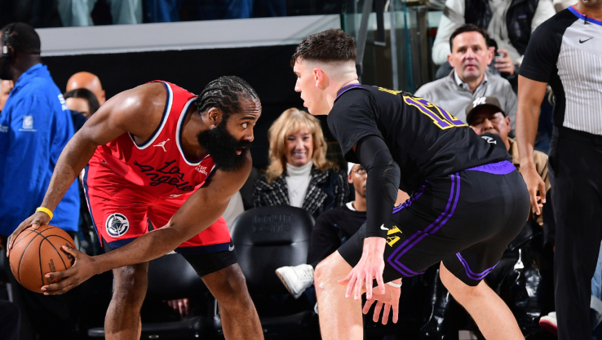 哈登vs湖人18分10助攻集锦：得分+助攻一手抓助快船德比战再胜