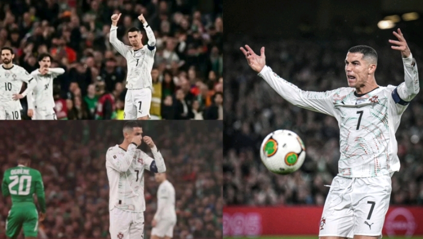 咆哮版解说葡萄牙0-2无缘提前进世界杯，实拍C罗肘击染红做哭泣手势