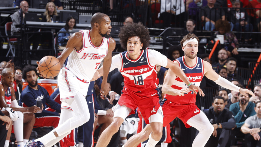 杜兰特vs奇才23分集锦：无差别单打轻松三节打卡助火箭定胜局