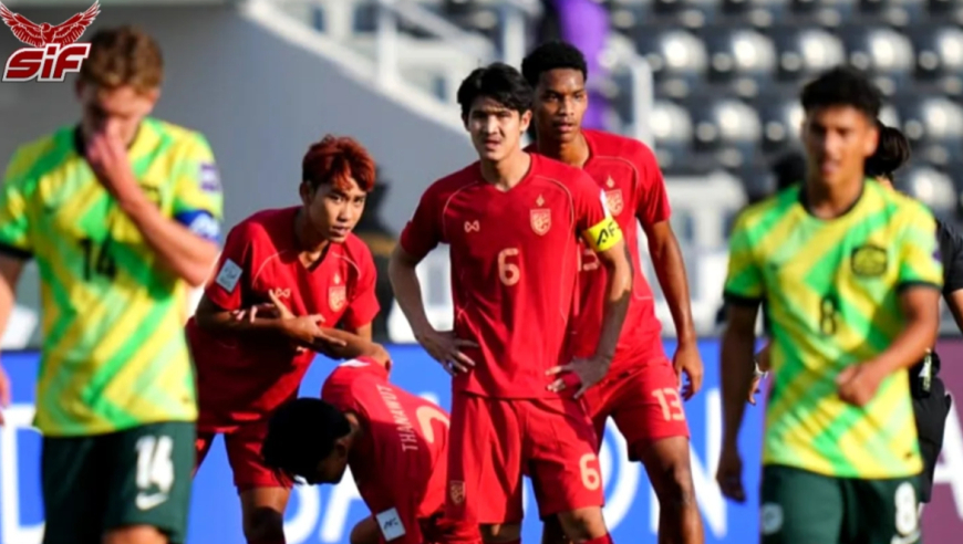 神剧情！U23亚洲杯澳洲2-1泰国集锦：进球后秒直红+光速双响反超