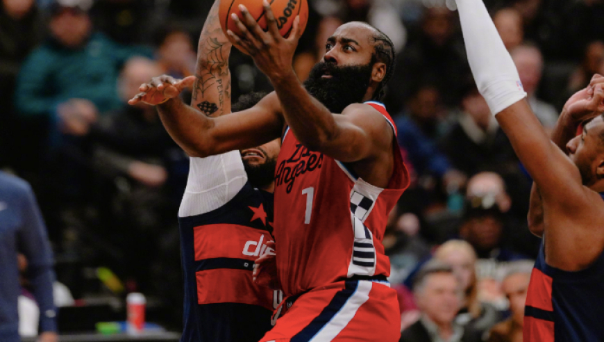 快船背靠背出战！伦纳德继续缺席，哈登单核冲击7连胜守第十