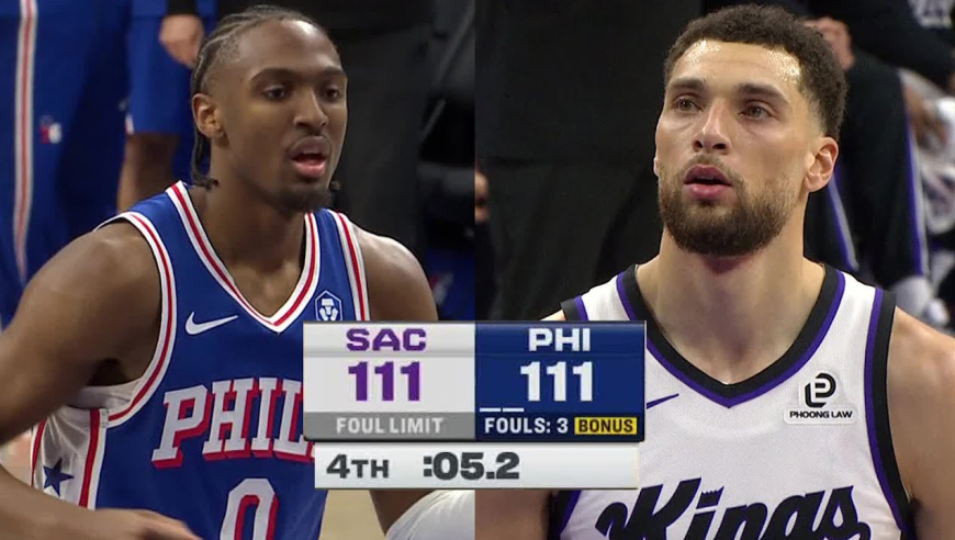 76人vs国王最后疯狂的4分半钟，马克西狂轰40分，包揽最后6分+绝杀
