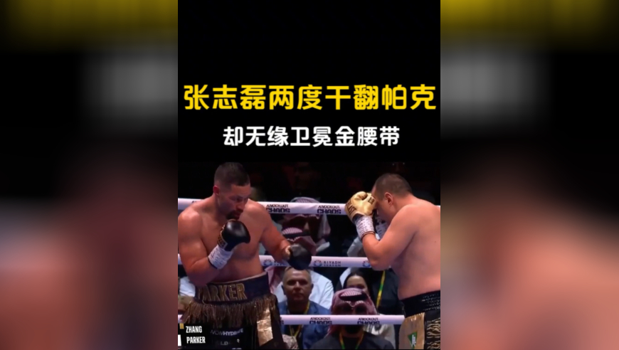 体坛记忆｜张志磊两度干翻帕克却无缘卫冕金腰带，难道真是为了二番战