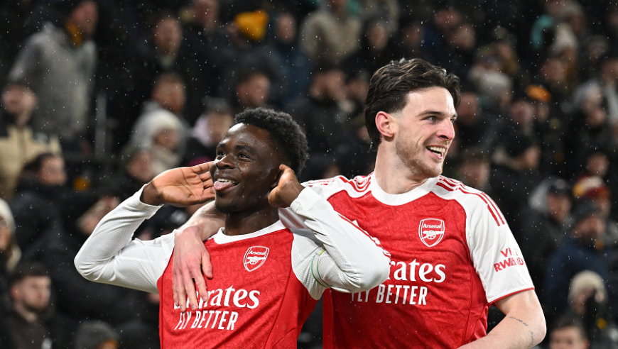 英超：萨卡闪击破球荒 阿森纳2-2倒数第一 交手9连胜戛然而止