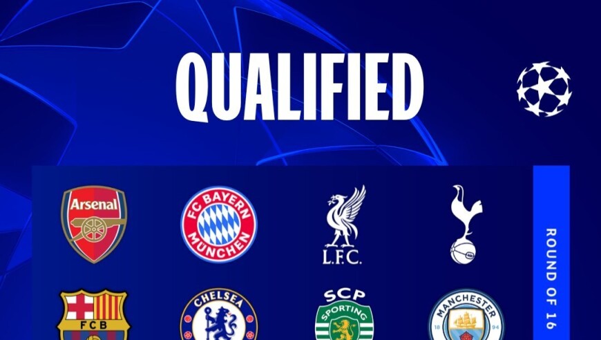 欧冠淘汰赛四大分区：皇马曼城同区，巴萨/切尔西与大巴黎同区