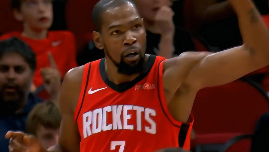 必须拿下！火箭首节轰15-3攻击波碾压老鹰 杜兰特秀一打三2+1