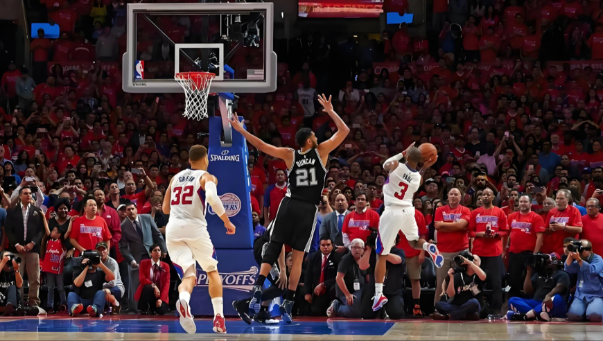 NBA名场面：2015年保罗抢七抛投绝杀助快船淘汰万年背景帝马刺