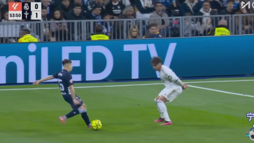 杀人诛心！慢镜还原塞尔塔羞辱式进球戏耍皇马，姆巴佩傻眼了