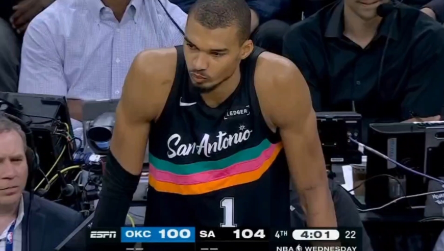 文班亚马多次空接命中锁定胜局 回顾马刺对阵雷霆最后一刻