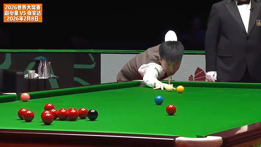 长台准度在线！赵心童速轰单杆75分，2-1领先张安达