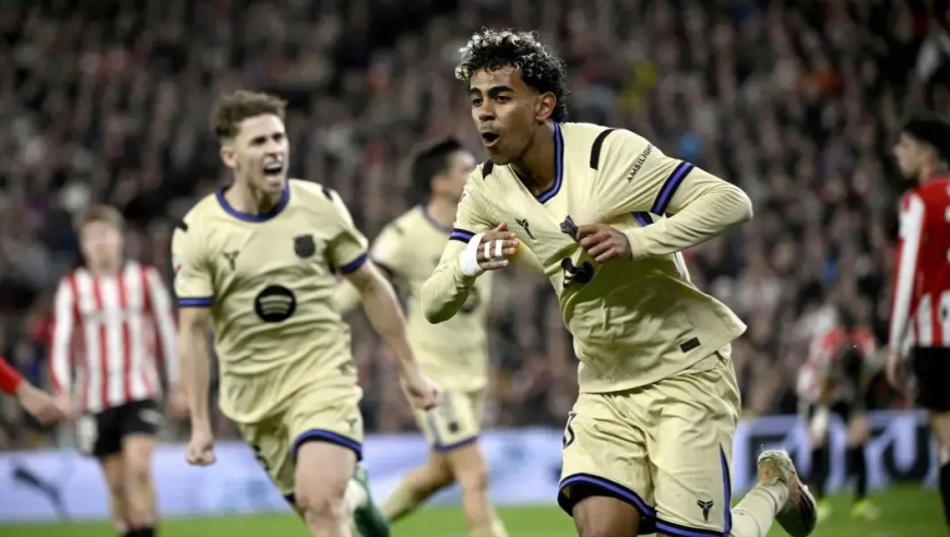 西甲：巴萨客场1-0毕尔巴鄂竞技 亚马尔一击制胜 佩德里献助攻