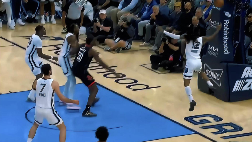 都是神人！申京超慢欧洲步造犯规+莫兰特极限救球助攻杜兰特