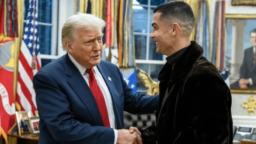 足坛一夜动态：特朗普赠送C罗钥匙！姐姐力挺C罗，拉总拒绝梅西回归